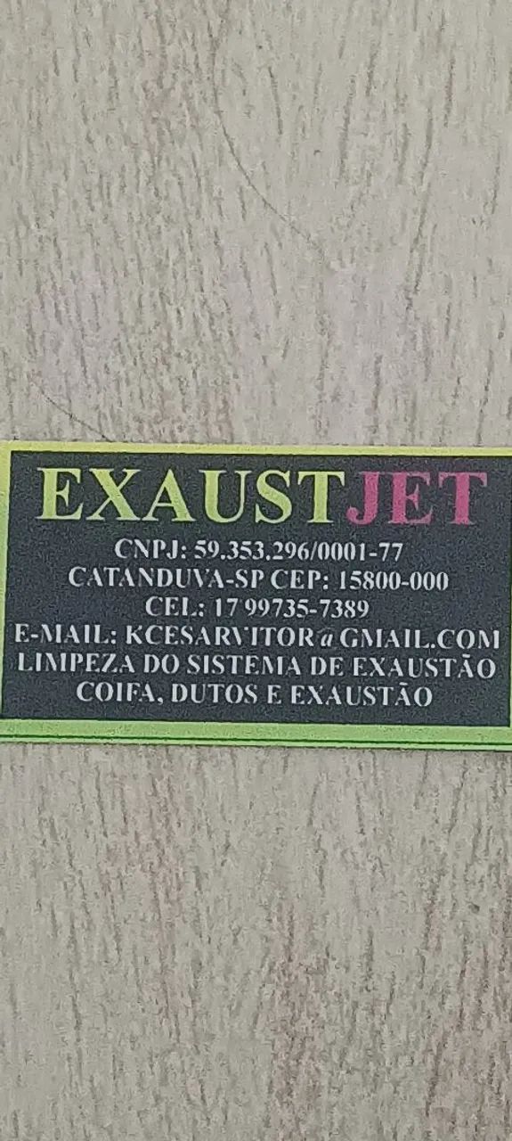 Exaustão manutenção e limpeza 