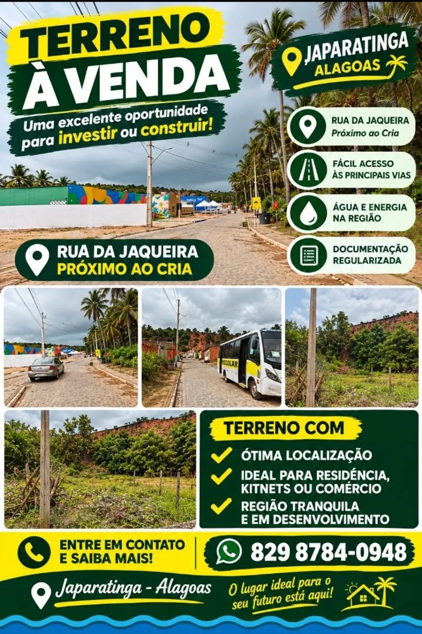 Terreno pra vender em Japaratinga 