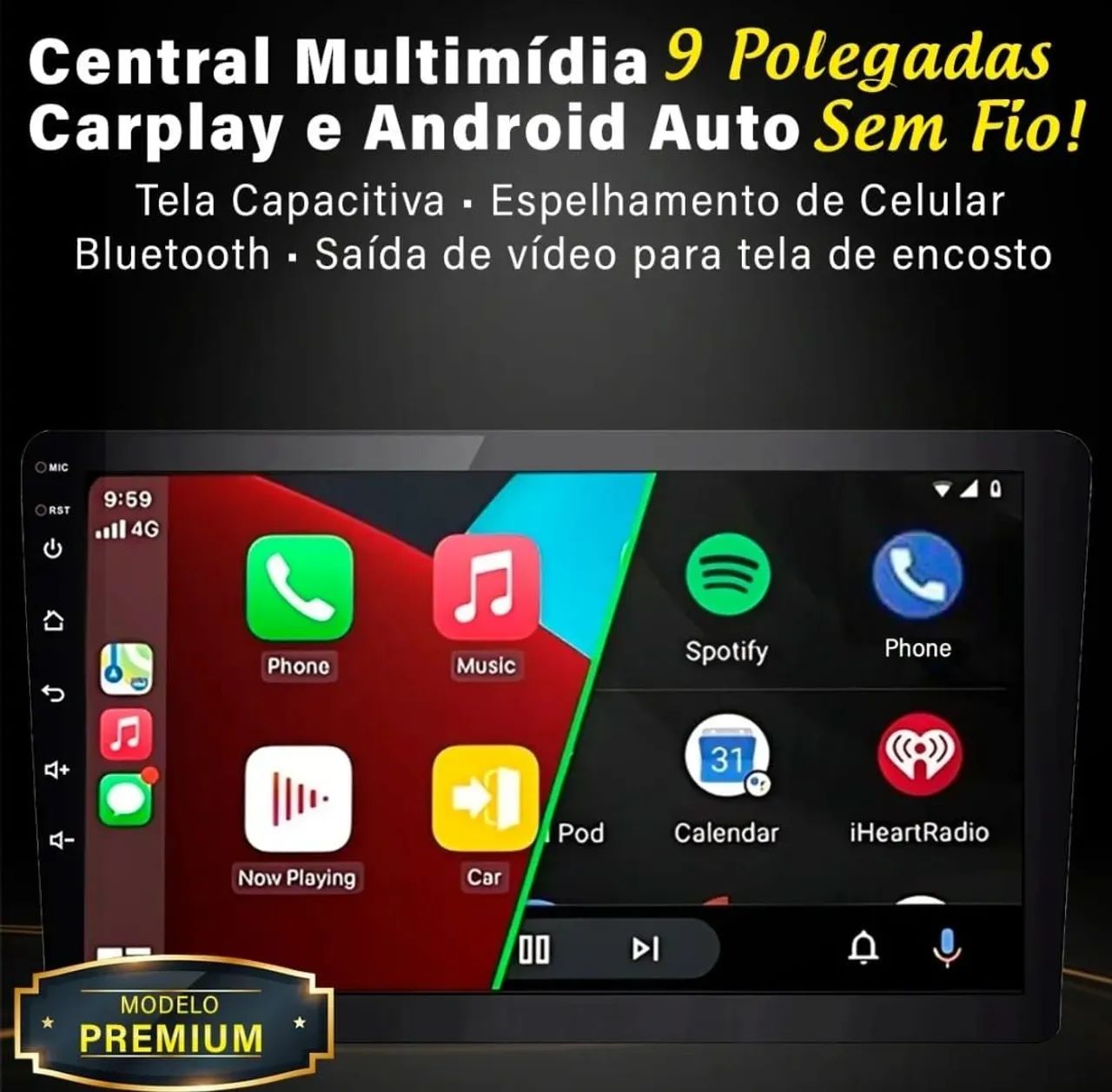 Multimídia 9 Polegadas + Câmera de ré  - Foto 5