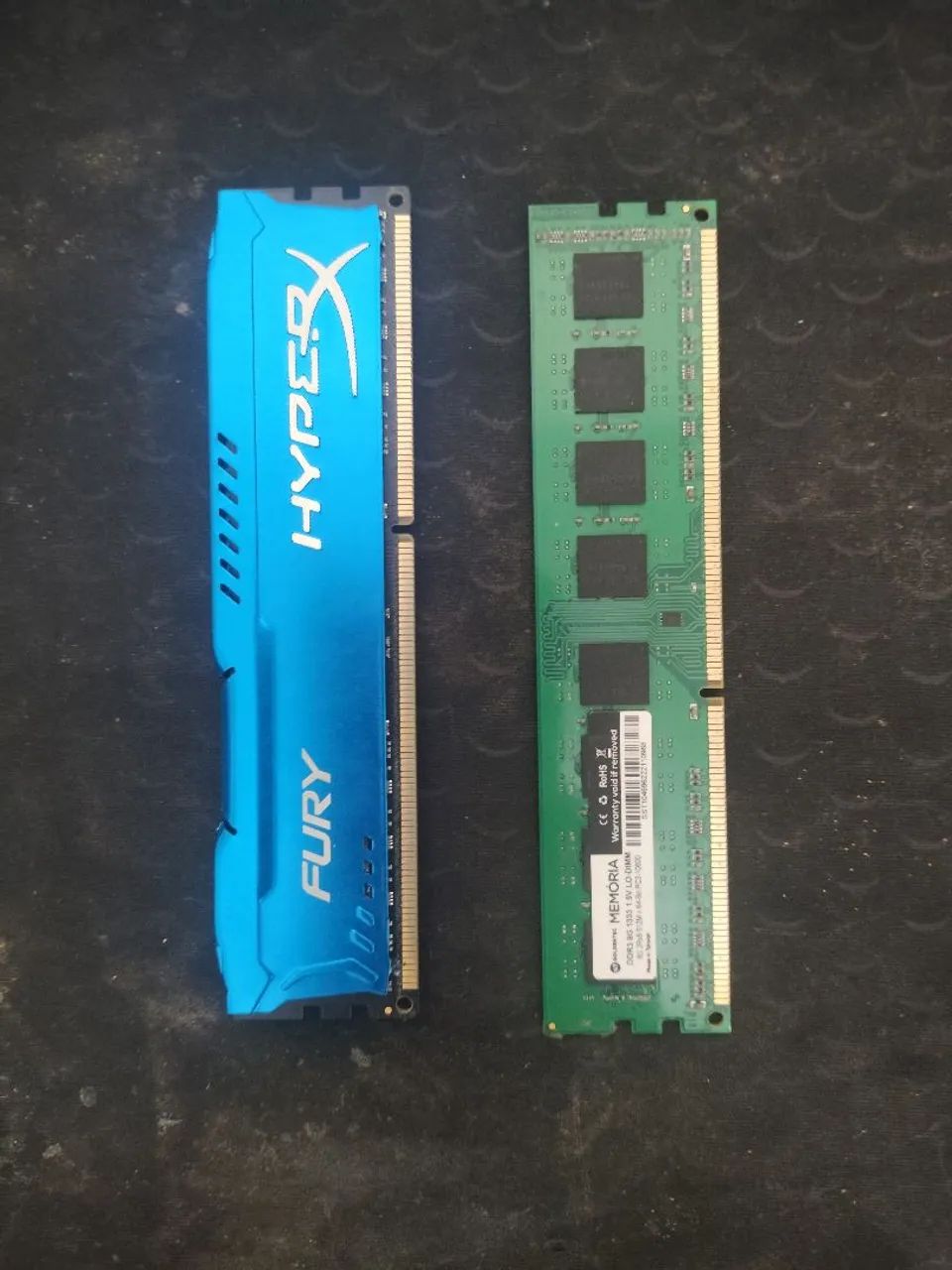 Kit 16RAM DDR3 - 2x8GB - 1333MHz - HyperX + Goldentec. Usadas e funcionando perfeitamente 