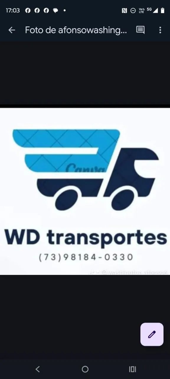 WD TRANSPORTE DE MUDANÇAS