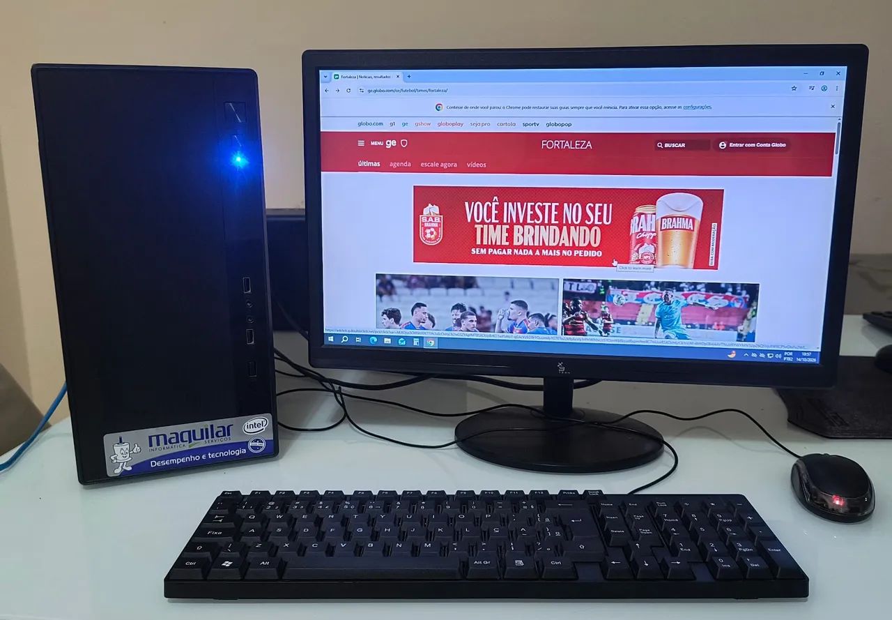 PC Core i5 4 GB de Memória e Tela de 20 Polegadas (Completo)