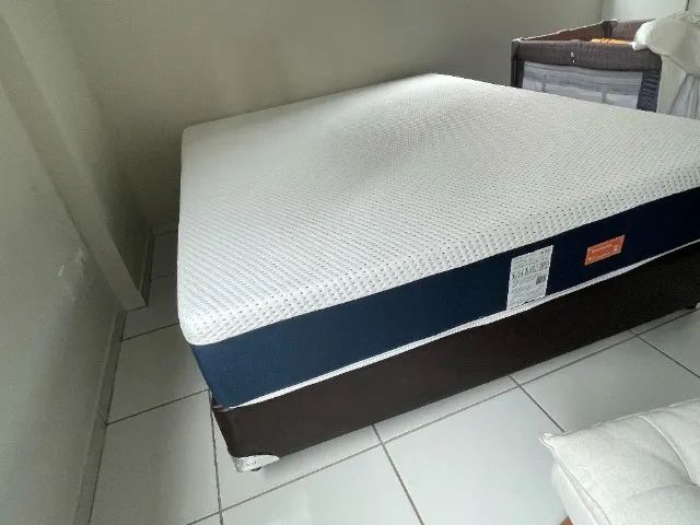 Cama Queen Guldi + box ortobom + protetor impermeável - Foto 2