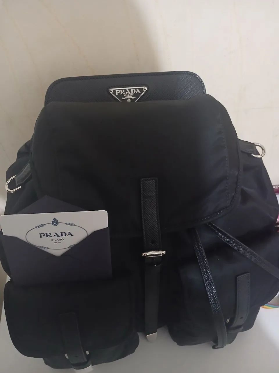 Mochilha Prada Original Re-nylon Nova - Foto 3