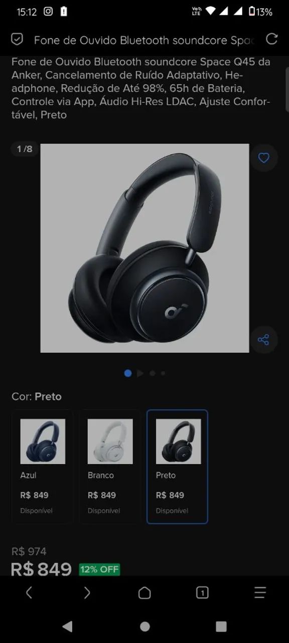 Headphone anker q45 leia!! - Foto 3