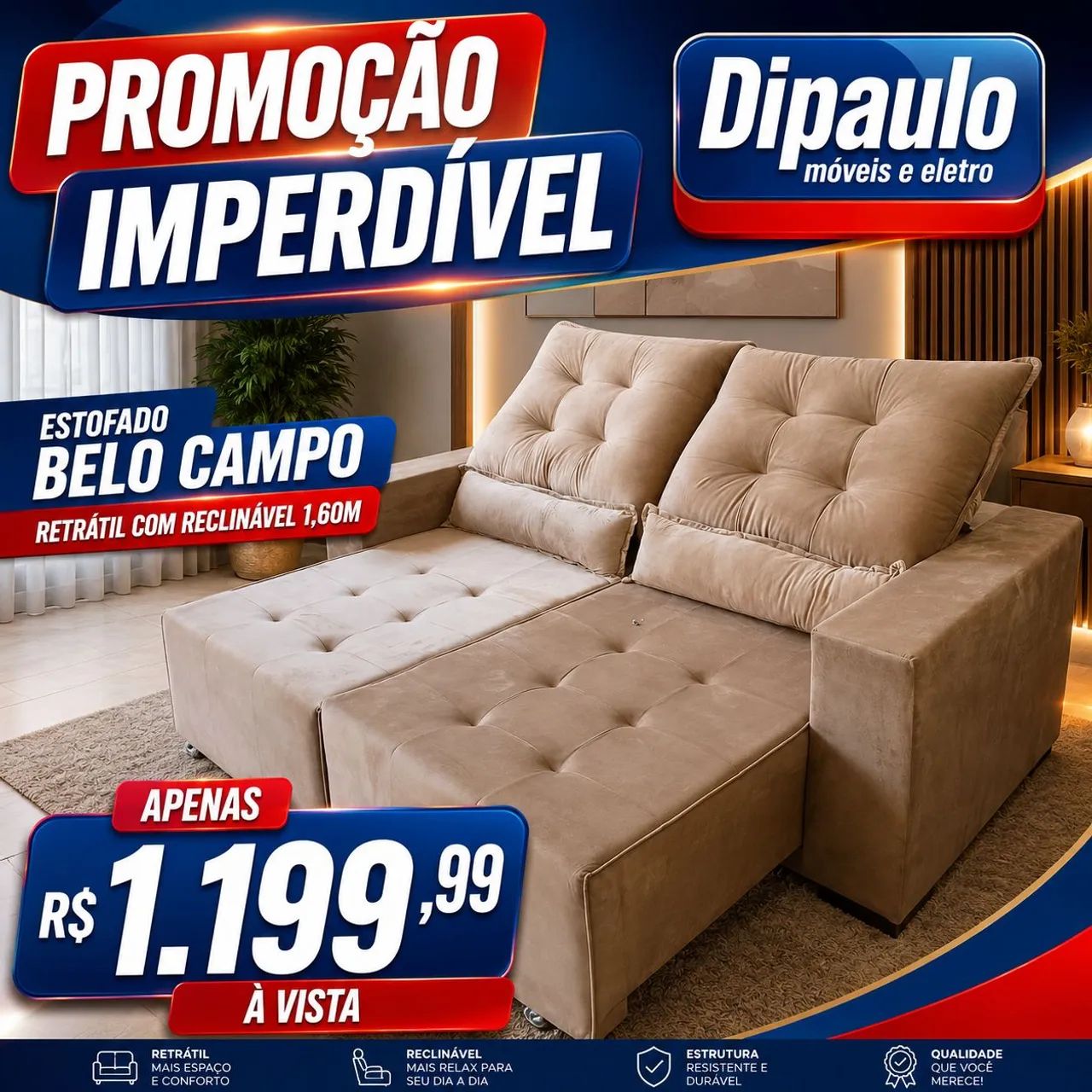 Compre já seu Sofá retrátil apartir de: - Foto 2