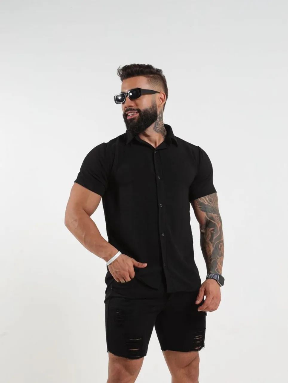 camisas linho de botão do p ao gg