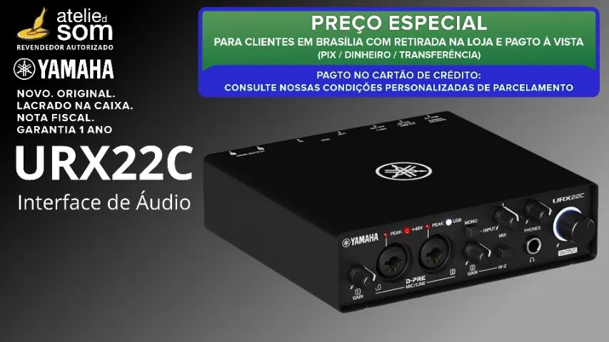 Interface Yamaha URX22C original Garant. 1ano + Curso Cubase