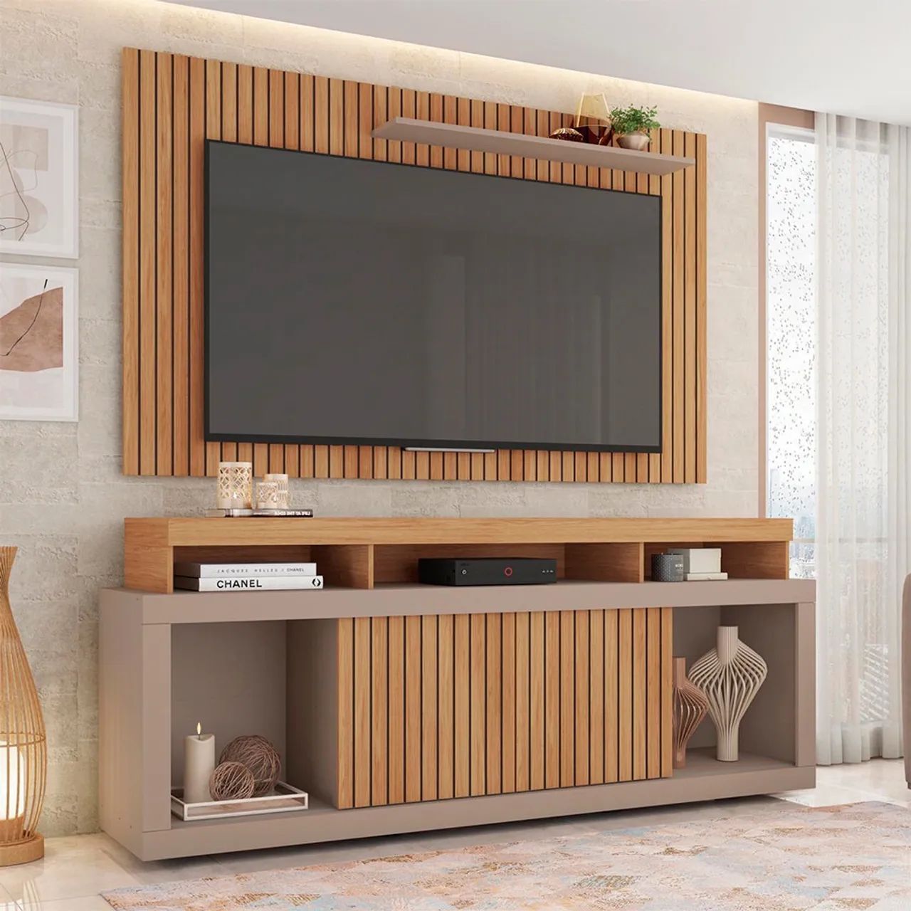 Rack com Painel para TV até 65 Polegadas Life Caemmun - Foto 3