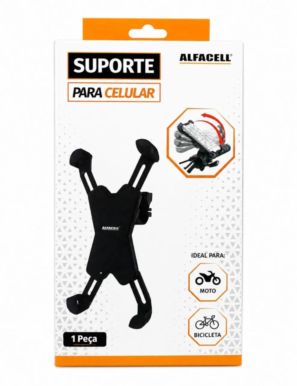 Suporte Universal para Celular Moto e Bicicleta Alfacell Ajustável
