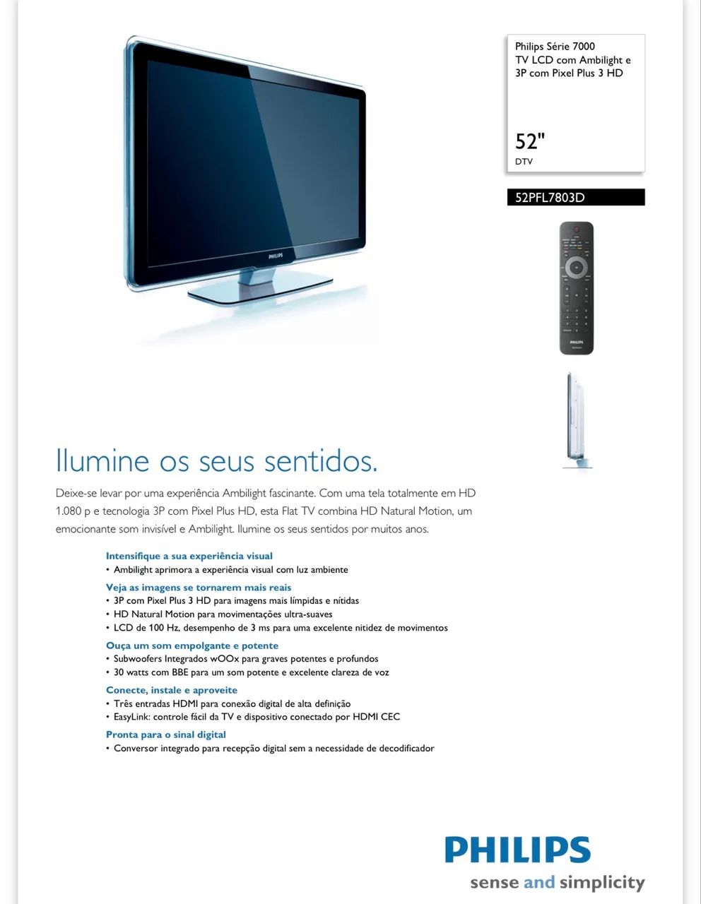 Tv Philips 62PFL7803D/78 58 polegadas Ambilight  - Foto 2