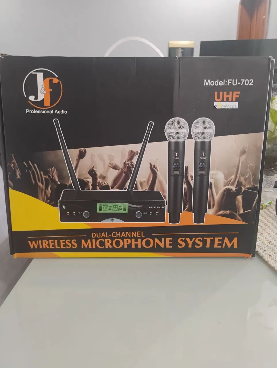 MICROFONE SEM FIO J&F PROFISSIONAL WIRELESS DUAL CHANNELS  - Foto 4