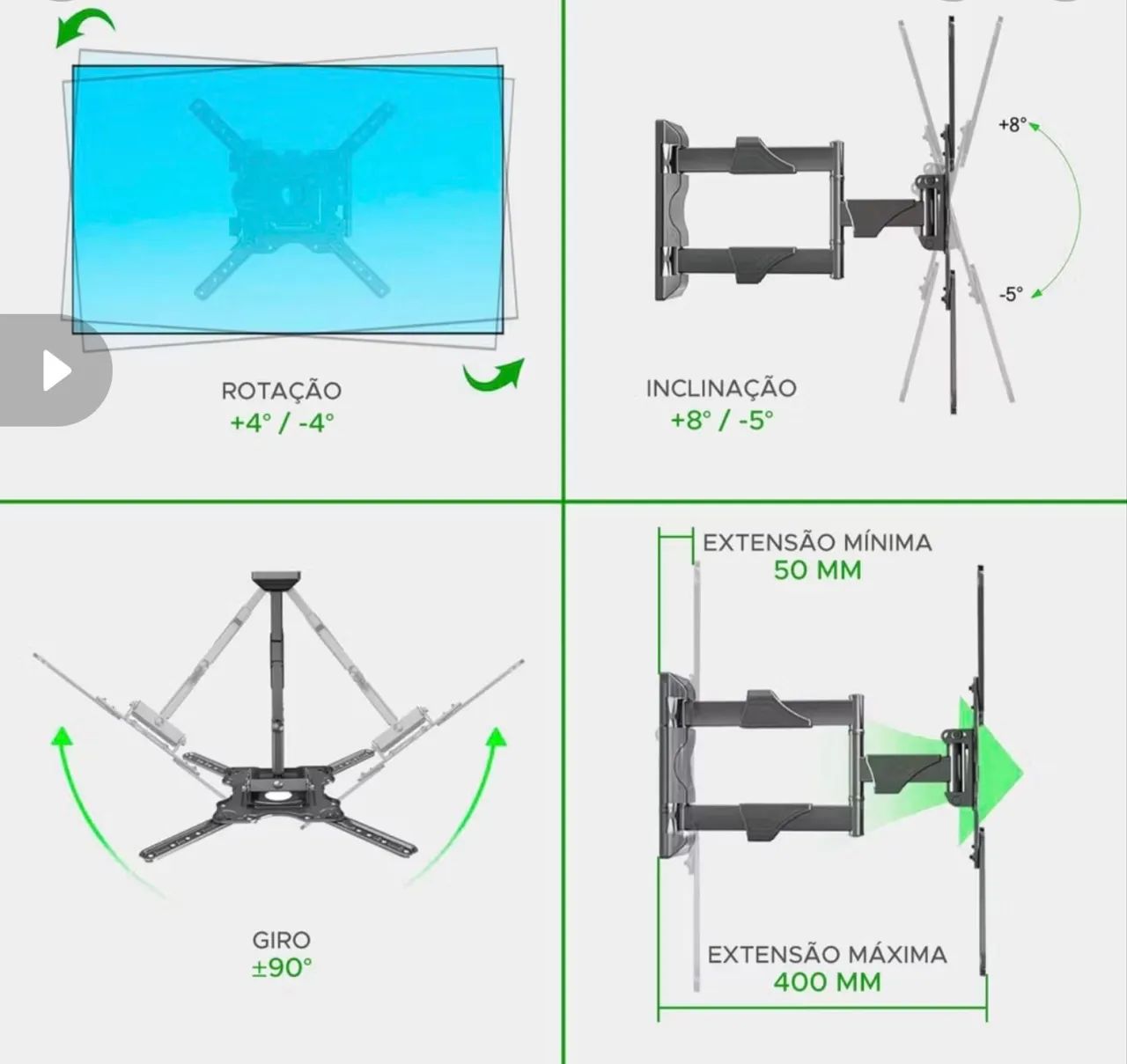 SUPORTE DE PAREDE PARA TV 32 a 55 POLEGADAS. - Foto 3