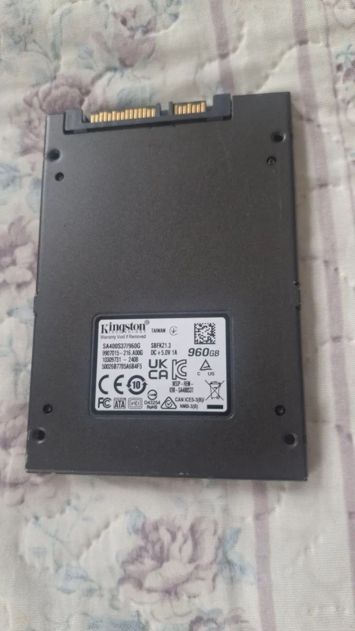 SSD Kingston 1TB Sata, 99% saudável 
