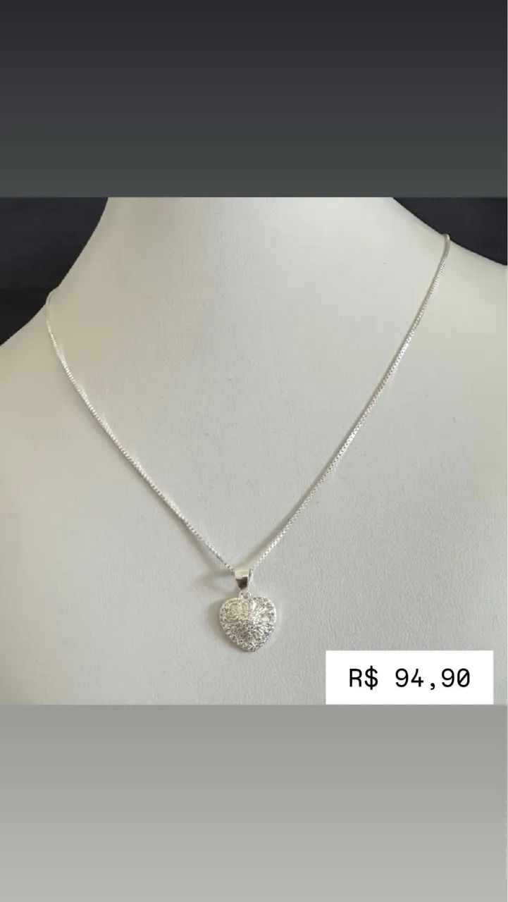 Opções de colar de prata 295  - Foto 2