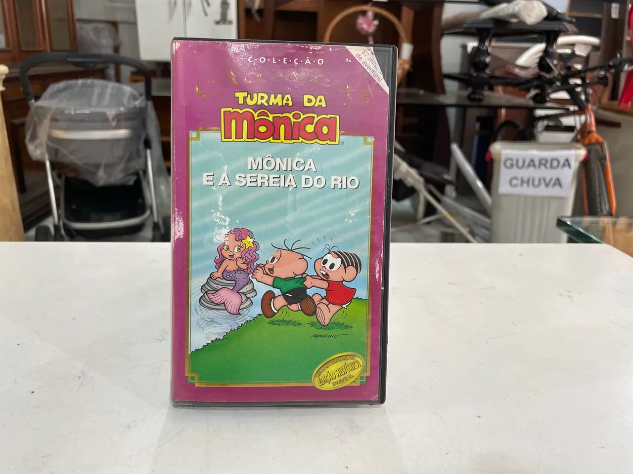 Fita VHS Mônica e a Sereia do Rio Clássico da Turma da Mônica 