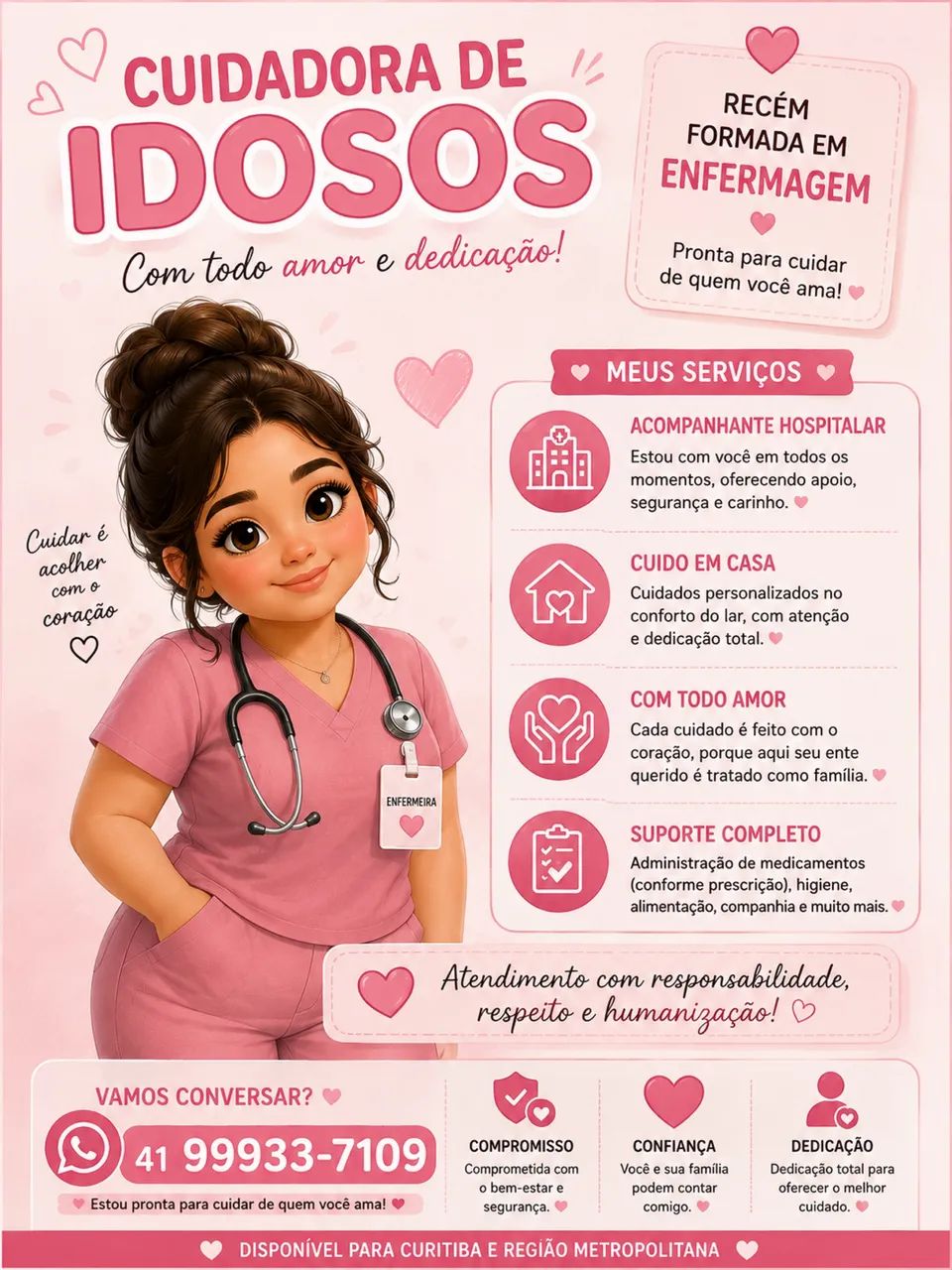 CUIDADORA DE IDOSOS ? Recém-formada em Enfermagem ?