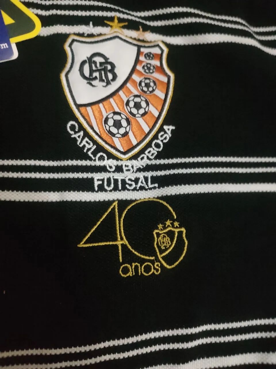 Camisa Polo, cor preta,tamanho XXG, 40 anos do Carlos Barbosa futsal - Foto 3