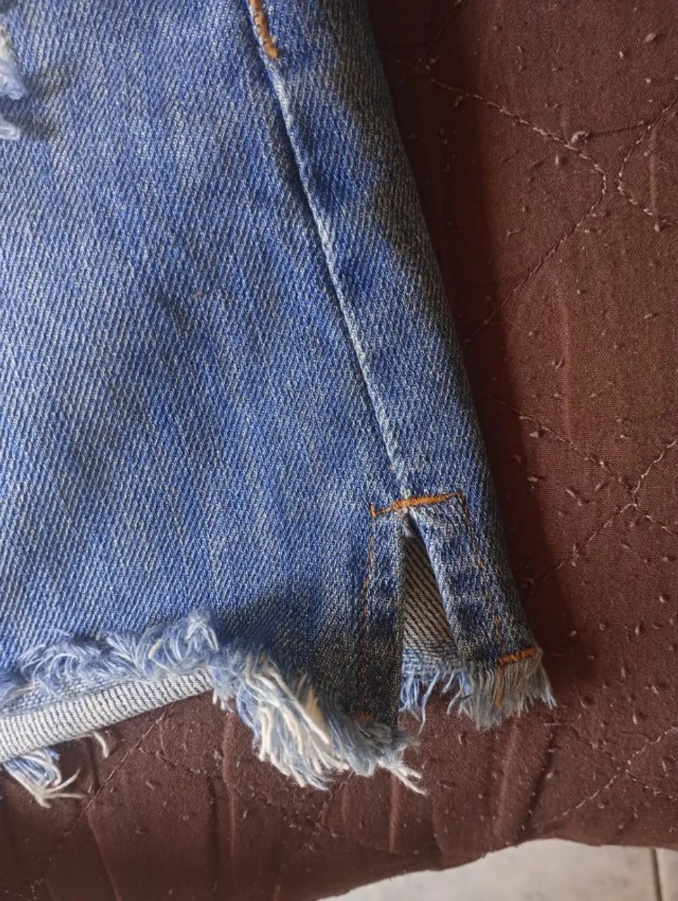 Saia jeans com botões + faixa - Foto 5