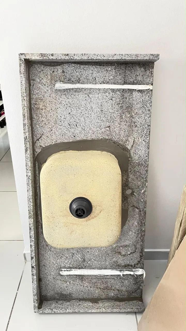 Pia de Granito Cinza com Cuba de Inox - Foto 3
