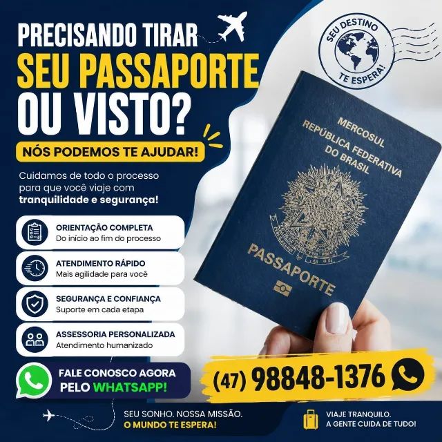 PRECISANDO TIRAR SEU PASSAPORTE OU VISTO?