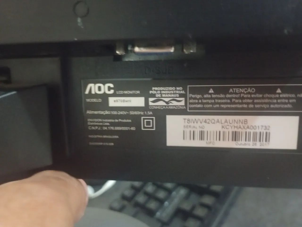 Monitor AOC 18,5" polegadas1366 x 768 pixels (HD) - Foto 3