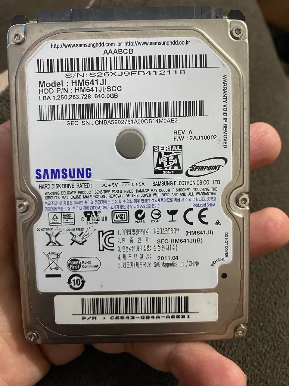 Hd 640gb