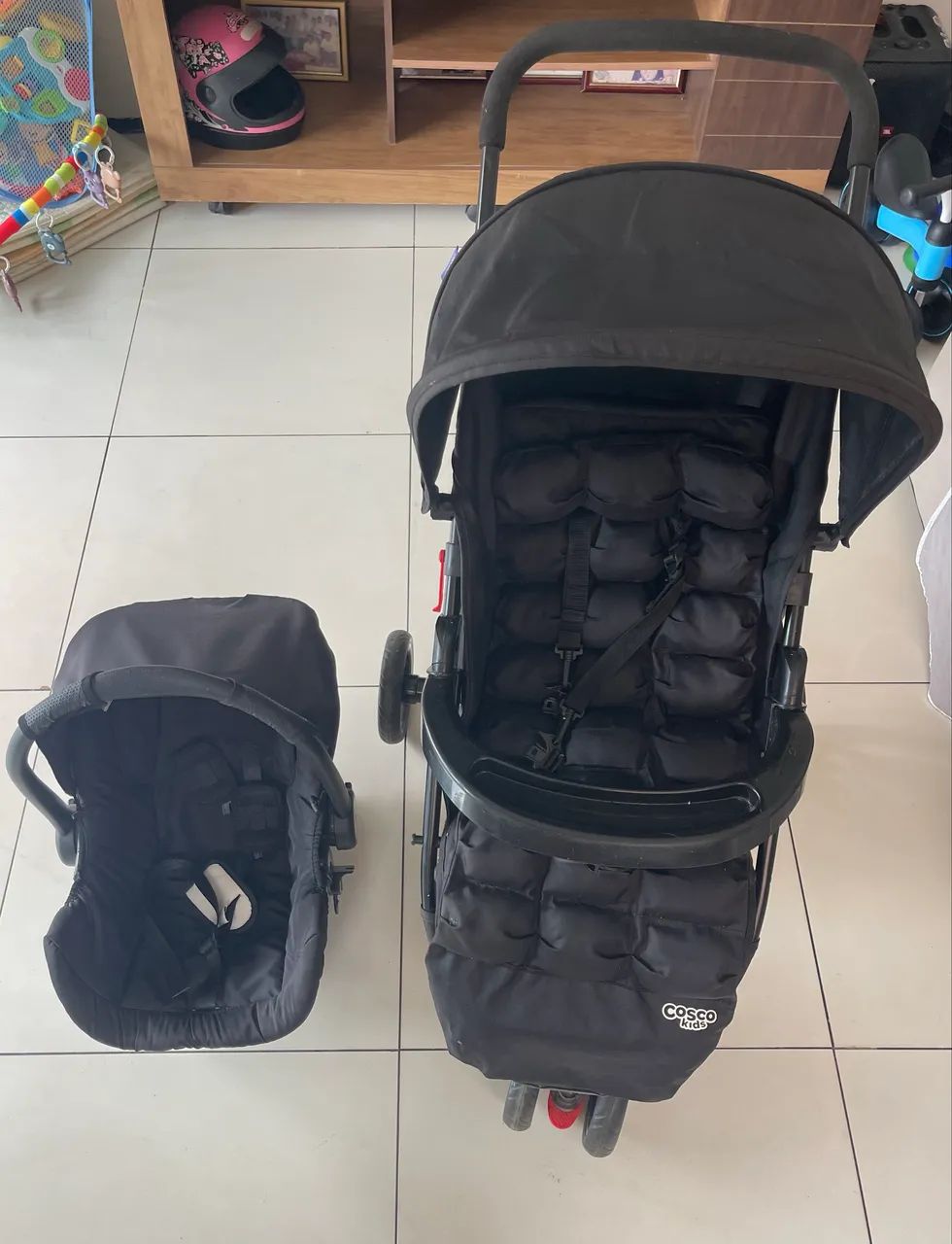 Carrinho de bebê+bebê conforto - Foto 4