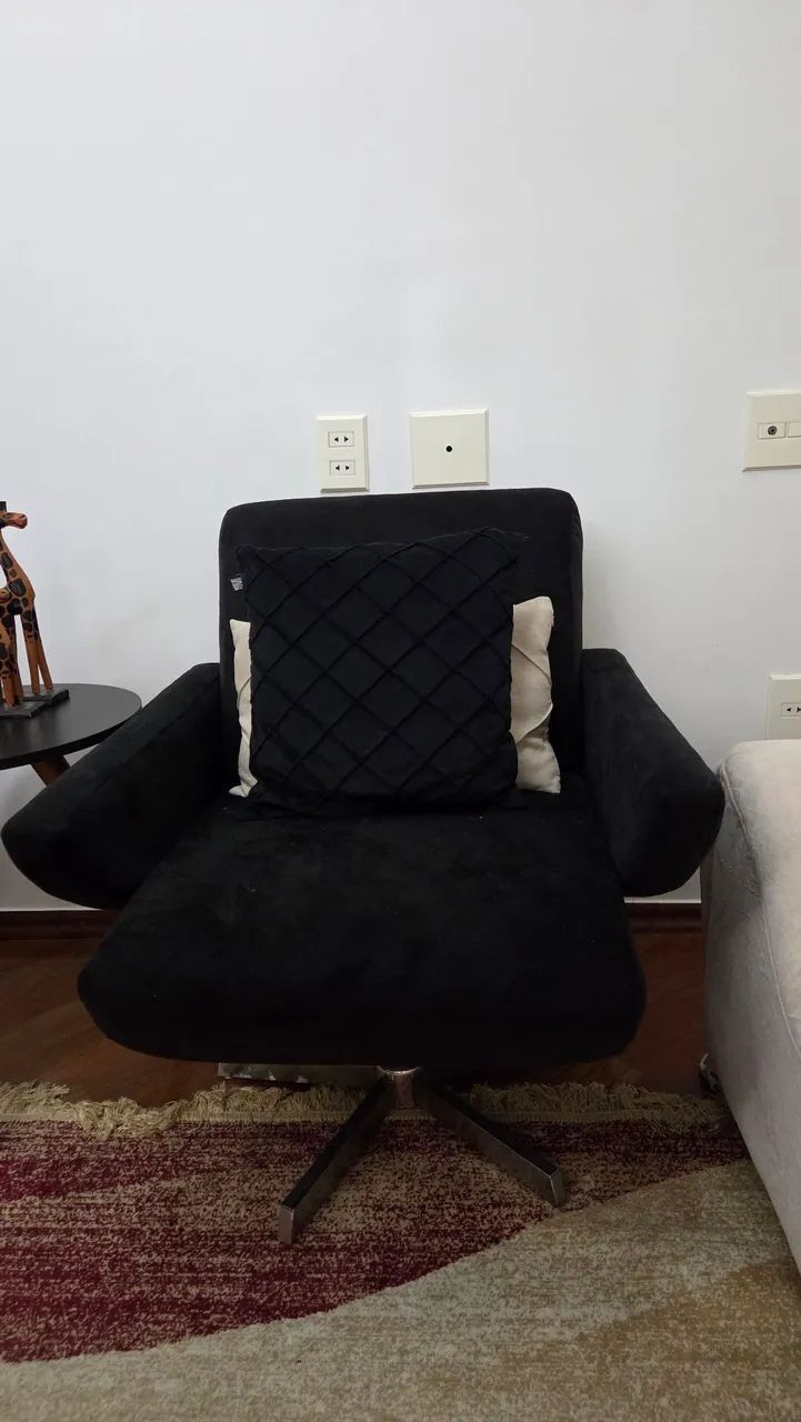Poltronas 2 unidades veludo a prova de pets  - Foto 3