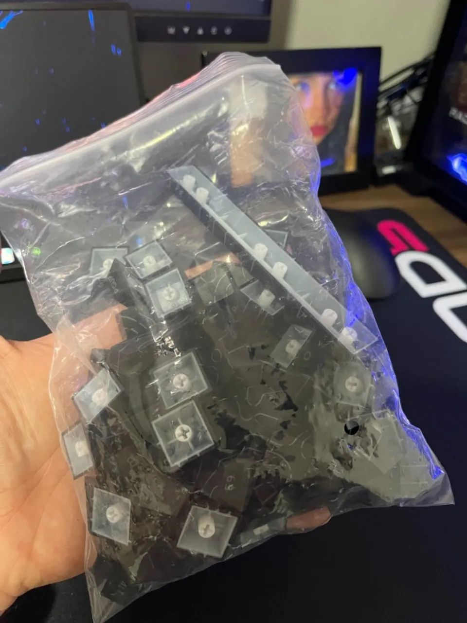 Keycaps topográficas pretas - Foto 3