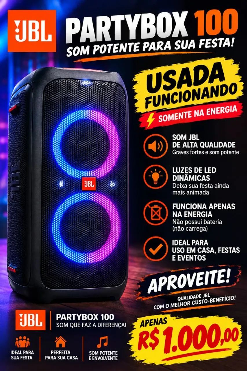 JBL partybox 100 Usada