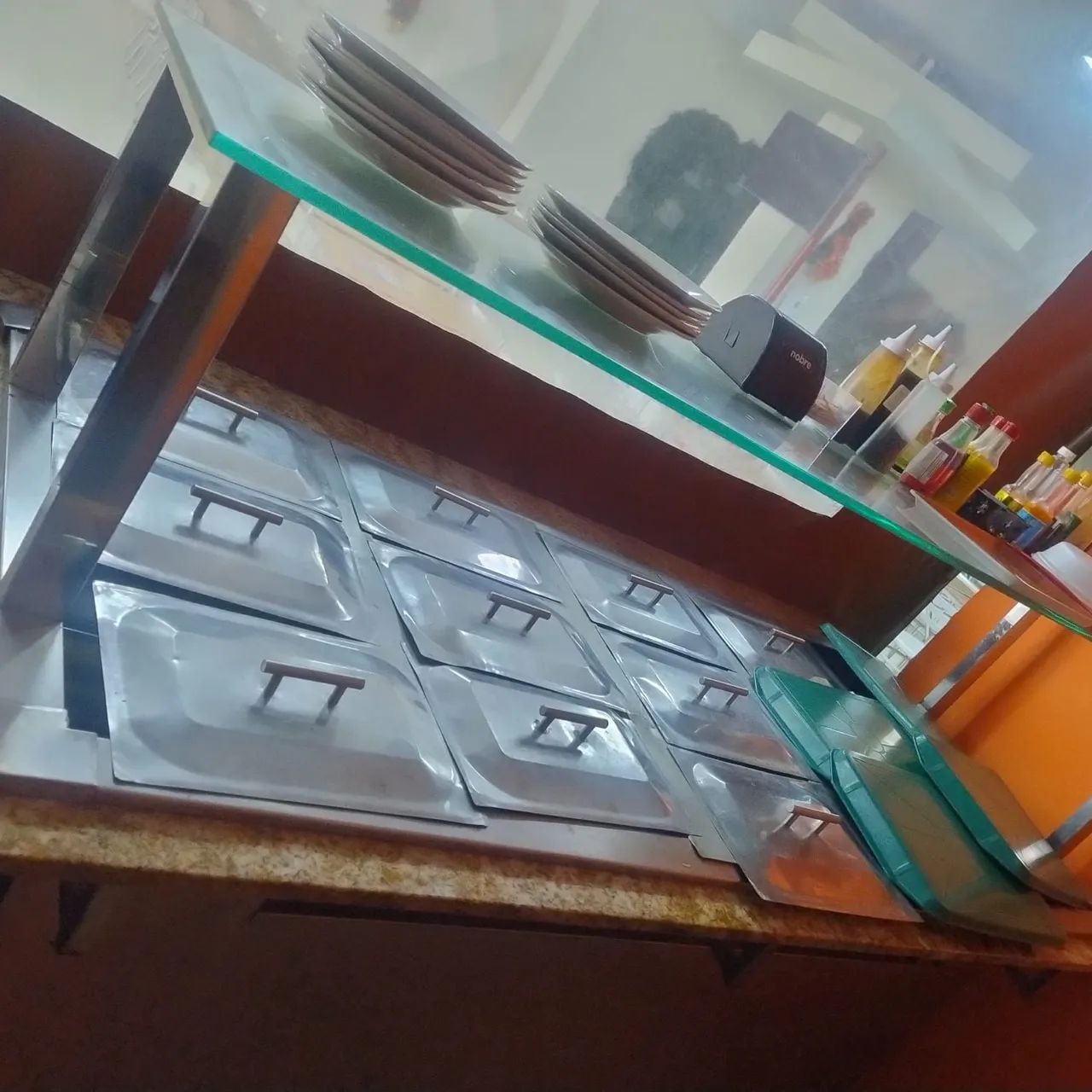 Buffet Self service térmico com lateral em mármore  - Foto 3
