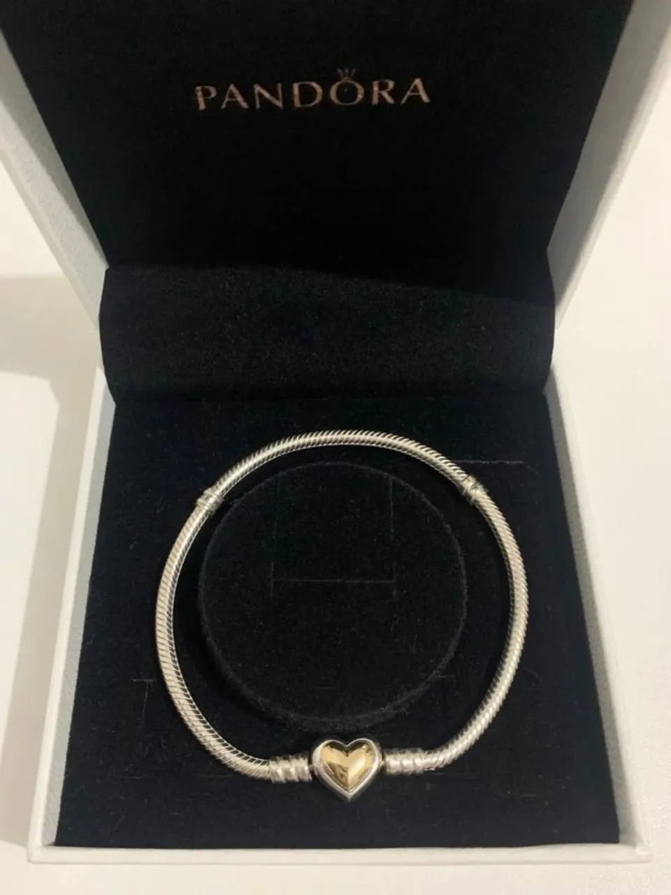 Bracelete pandora prata e ouro 14k - Foto 2