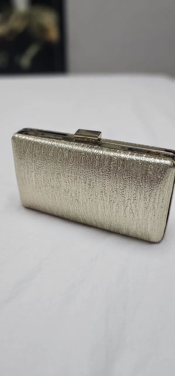 Bolsa Clutch de Festa dourada - Foto 3