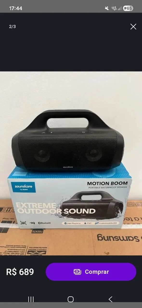 Caixa de som original  A PROVA DA AGUA SOUNDCORE