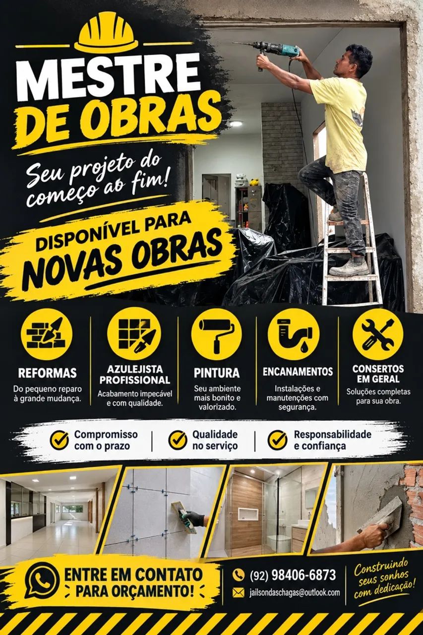 Pedreiro disponível 