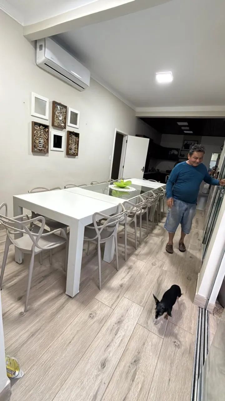 Mesa de Jantar 8 lugares - MDF Cinza Argila - Foto 2