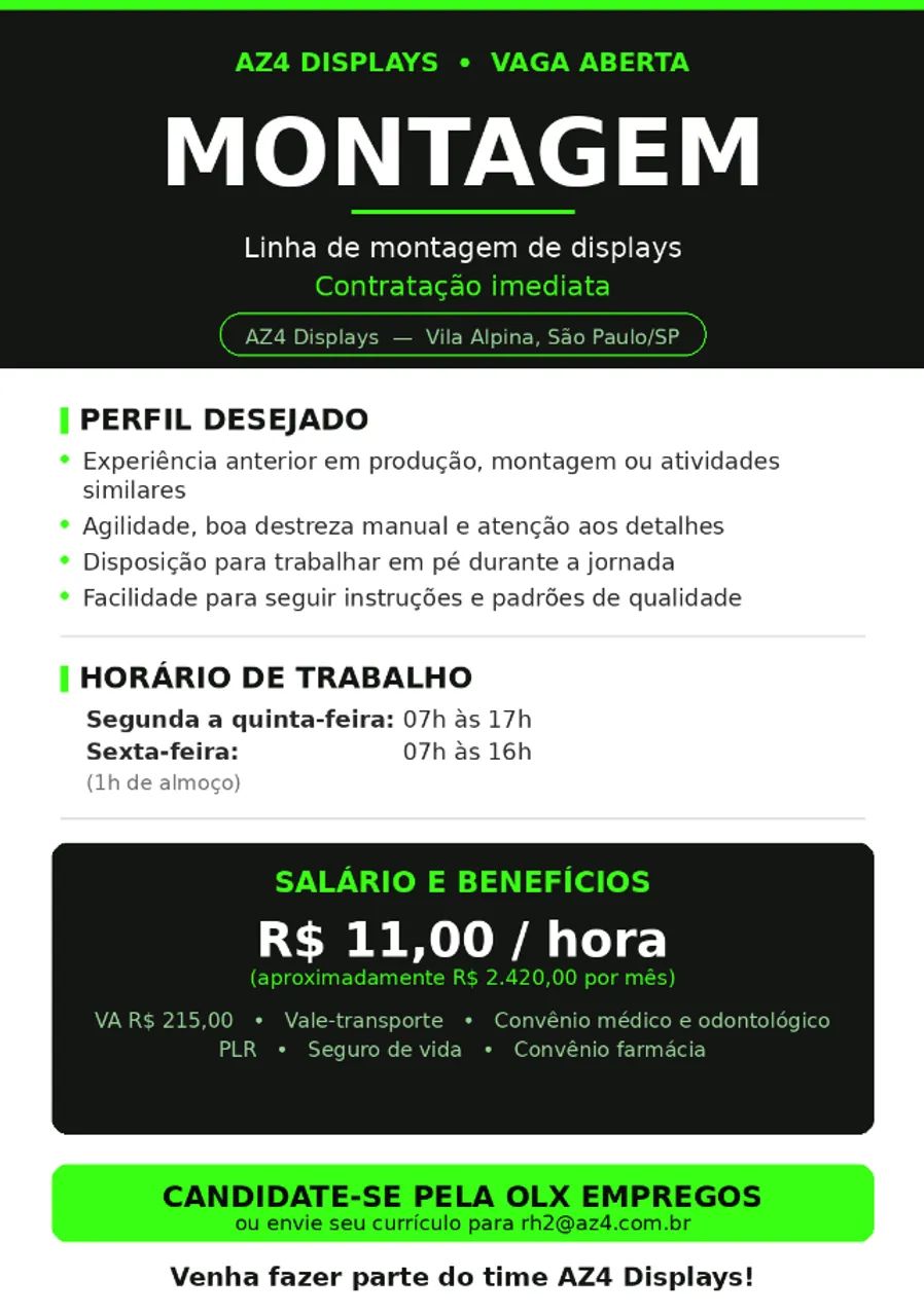 Montagem de Displays
