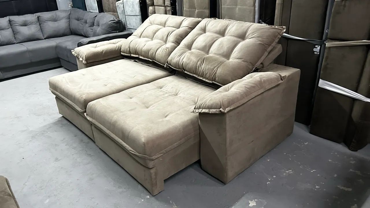 Sofá Retrátil e Reclinável 2.30m MOLAS ENSACADAS ( Direto da Fábrica )  - Foto 4