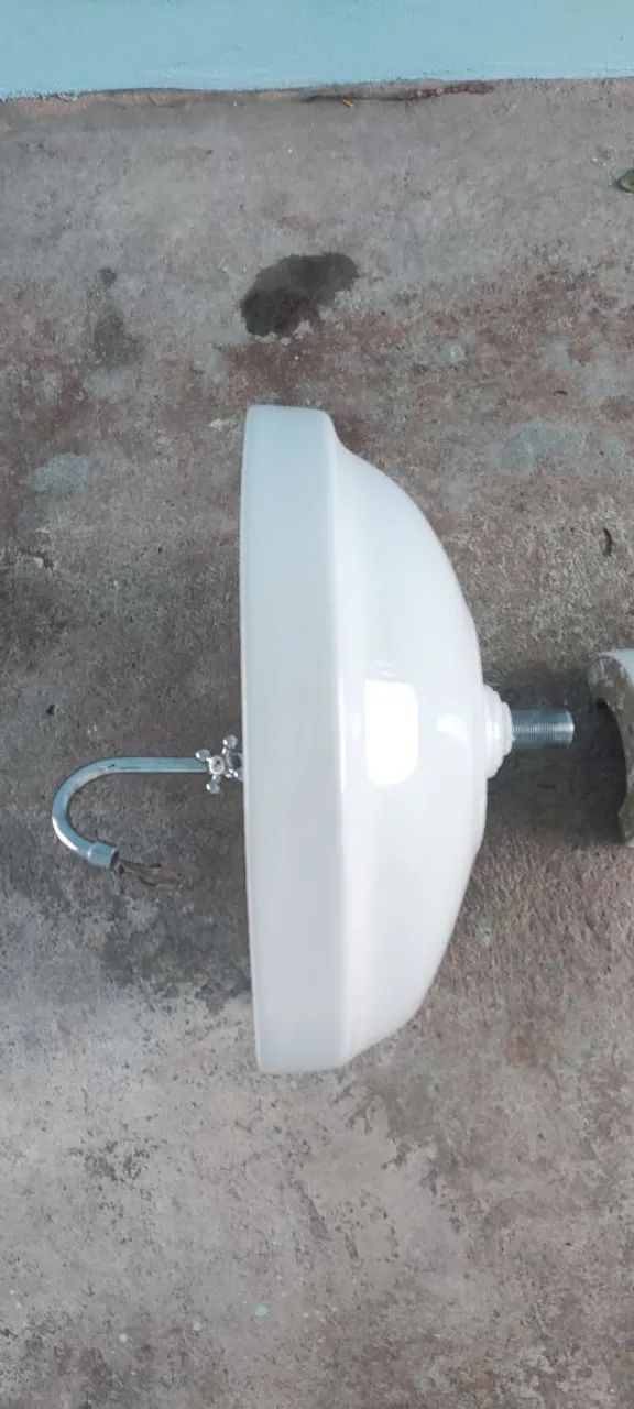 Pia lavatório coluna banheiro com torneira e válvula 