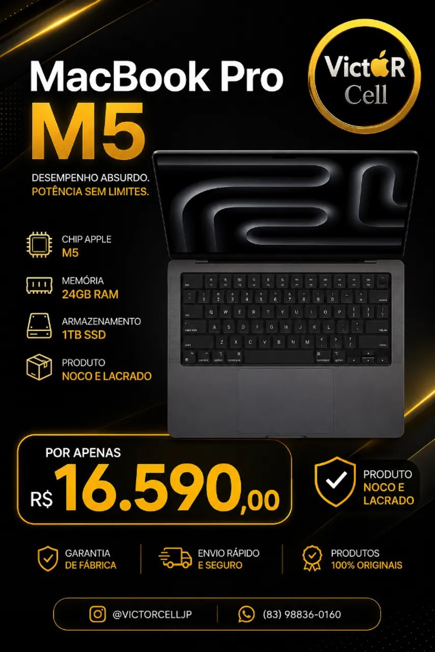 MacBook Pro M5 | 24GB RAM | 1TB SSD | Lacrado 