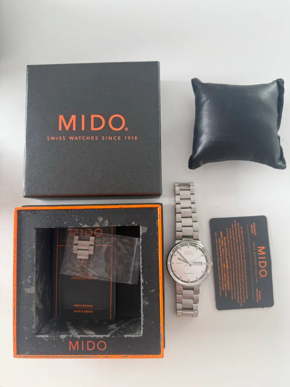 Relógio Mido Commander Automático Datoday - Caixa e Almofada Originais - Foto 5