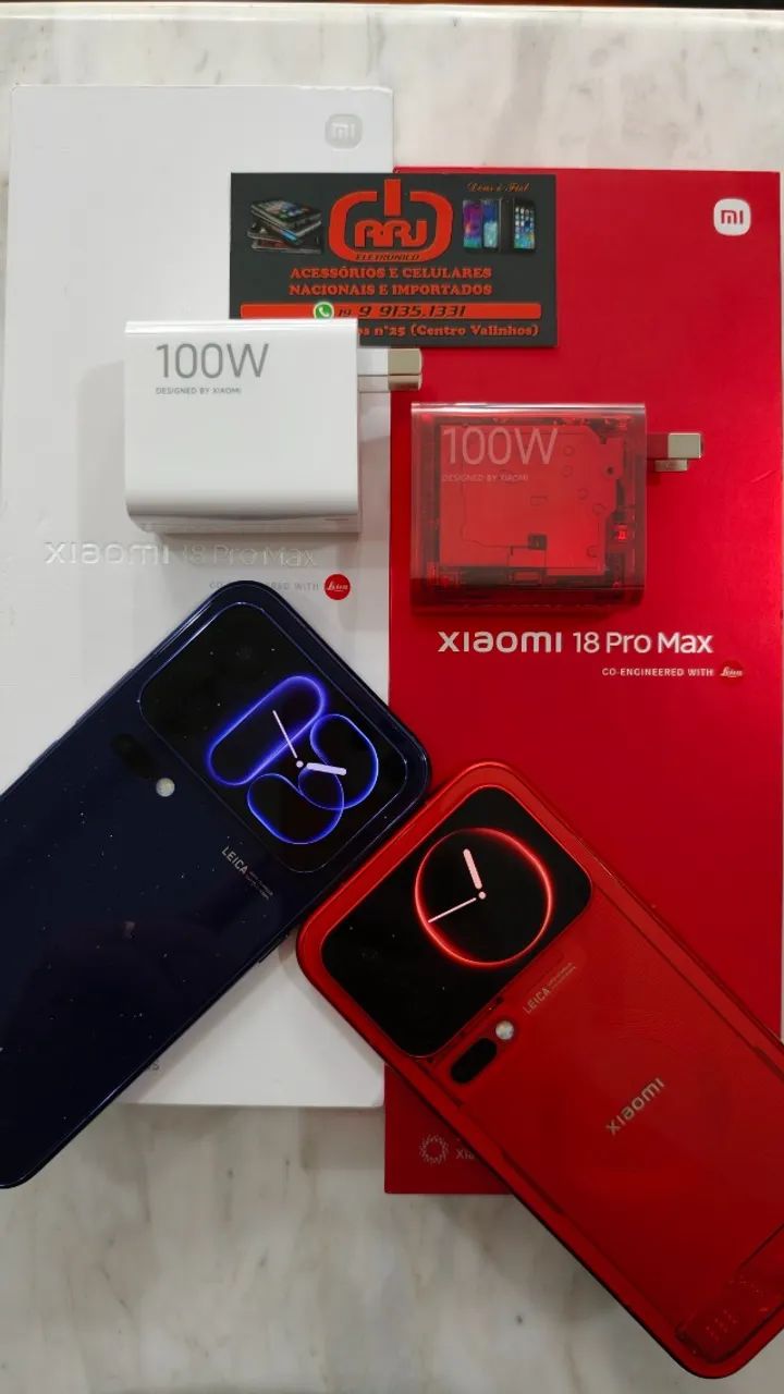 Xiaomi 18 Pro Max AZUL E VERMELHO - Foto 5