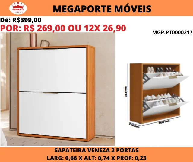 Sapateira Veneza 2 Portas