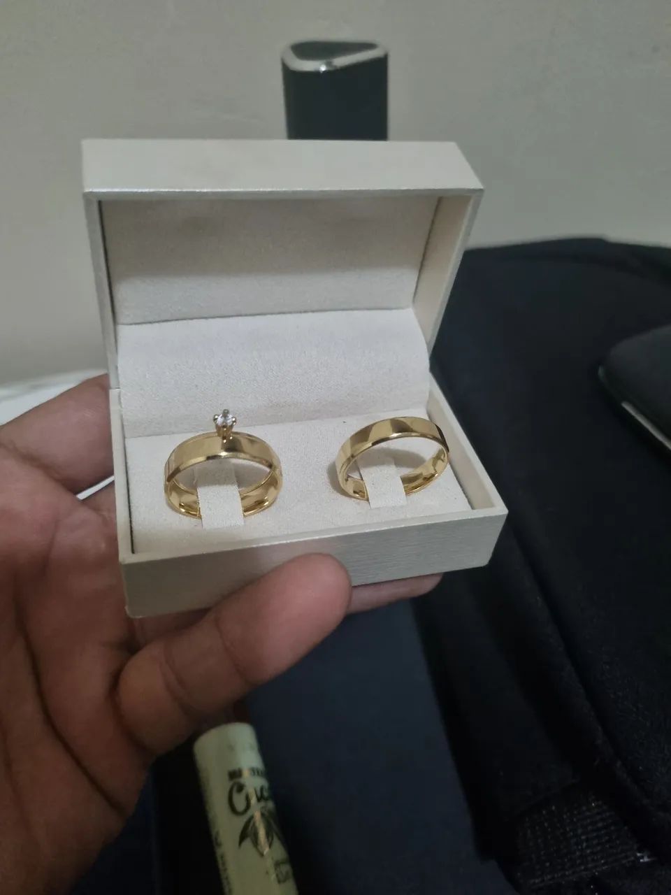 Aliança banhada a ouro  - Foto 3