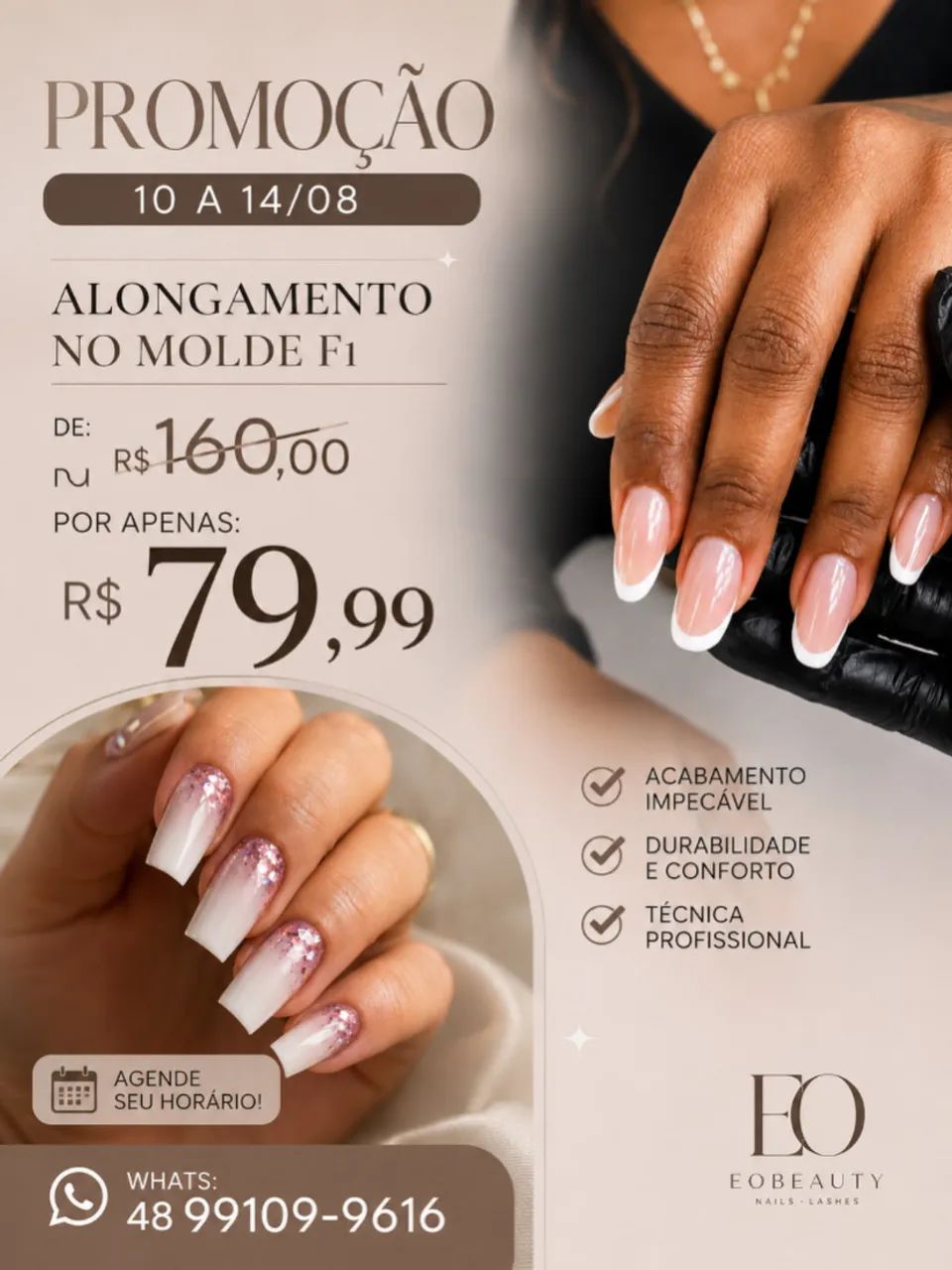 Alongamento no molde f1