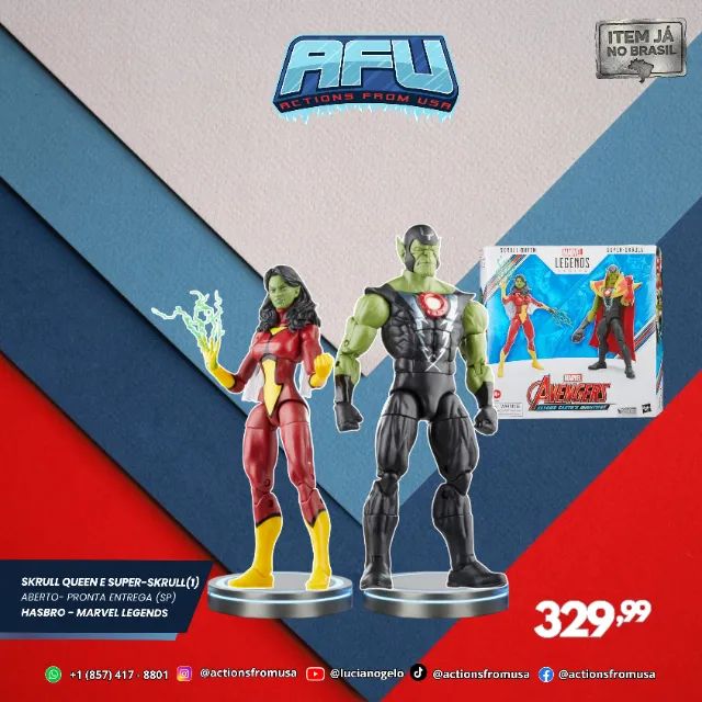 Mulher Aranha & Super Scrull Marvel Legends Two Pack Hasbro  