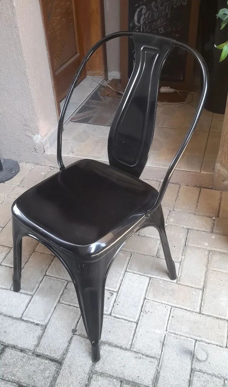 Cadeira Tolix Iron em aço carbono e pintura eletrostática cor preto - Foto 2