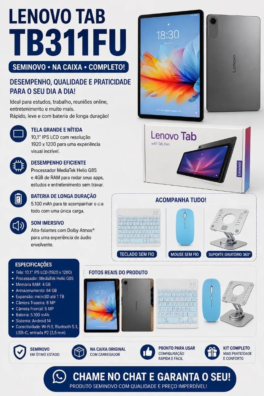 Tablet lenovo TB1311FU