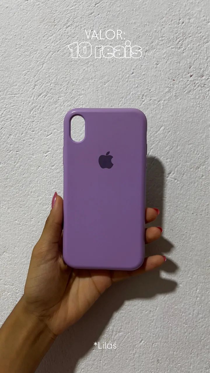 Capinha de celular lilás XR 